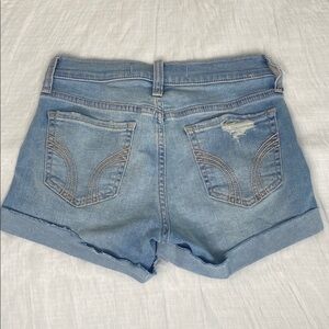 HOLLISTER Blue Jean Shorts with Distressed Details